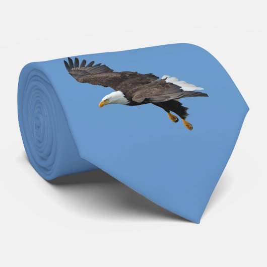 Bald 飛んでいる Eagle Wildife写真3 ネクタイ (ロール)