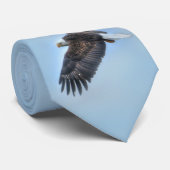 Bald 飛んでいる Eagle Wildife写真4 ネクタイ (ロール)