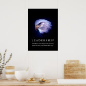 Bald American Eagle Leadership やる気を起こさせる Poster ポスター (キッチン)