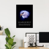 Bald American Eagle Leadership やる気を起こさせる Poster ポスター (ホームオフィス)