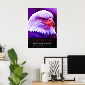 Bald American Eagle Patriotic Leadership Poster ポスター (ホームオフィス)