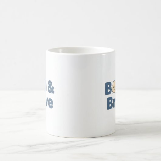 Bald & Brave Mug – Funny Positive Design コーヒーマグカップ (中央)