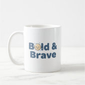 Bald & Brave Mug – Funny Positive Design コーヒーマグカップ (左)