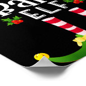 Bald Christmas Elf Matching Pajama X-mas Party  ポスター (角)