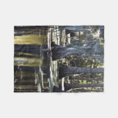 Bald Cypress Trees フリースブランケット (正面(横))