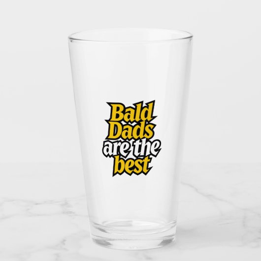 bald dads are the best  タンブラーグラス (正面)