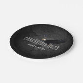 Bald Eagleと石のおめでとう ペーパープレート (アングル)