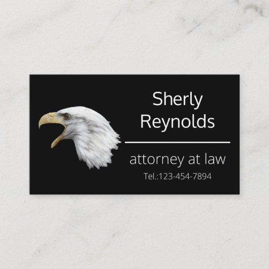 Bald Eagleのカスタマイズエレガント可能 名刺 (正面)