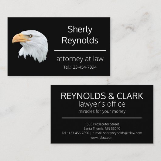 Bald Eagleのカスタマイズ素晴らし可能 名刺 (正面/裏面)
