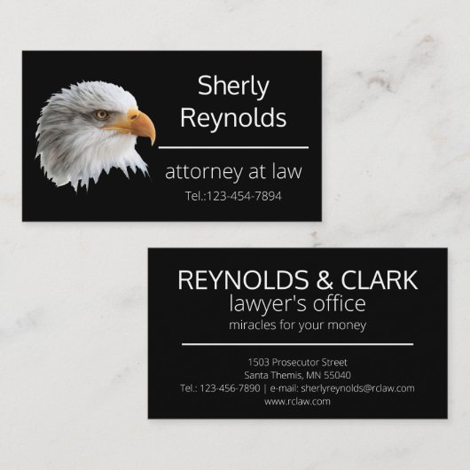 Bald Eagleのカスタマイズ魅力的可能 名刺 (正面/裏面)