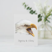 Bald Eagleの尊厳と栄光をカスタマイズ ポストカード (スタンド正面)