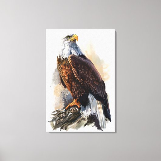 Bald Eagleの絵画キャンバス印刷 キャンバスプリント (正面)