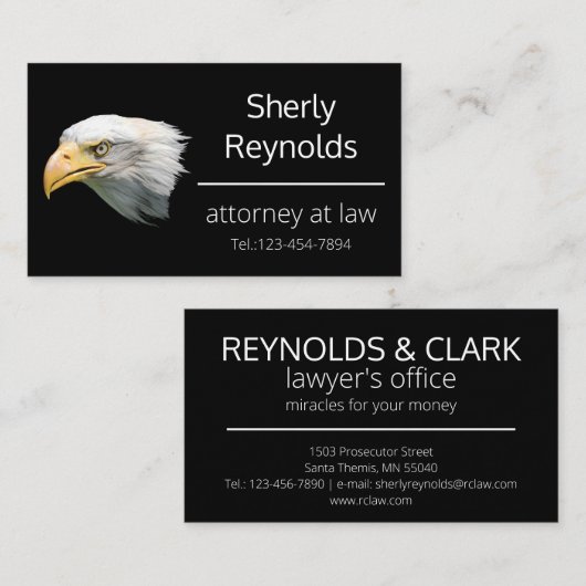 Bald Eagleはカスタマイズ可能 名刺 (正面/裏面)