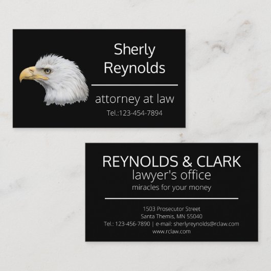 Bald Eagleはカスタマイズ可能 名刺 (正面/裏面)