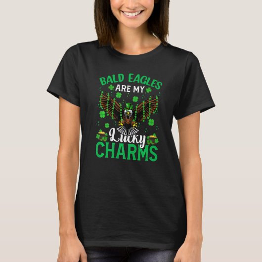 Bald Eagleは私のラッキーなチャームBald Eagle St Patri Tシャツ (正面)