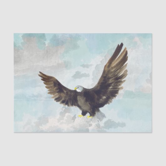 Bald Eagleアートワークのデコページ 薄葉紙 (正面)