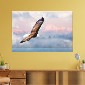Bald EagleオリンピックMtnsファインアート- 60"x40" キャンバスプリント (インサイチュ (リビング))