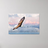Bald EagleオリンピックMtnsファインアート- 60"x40" キャンバスプリント (正面)