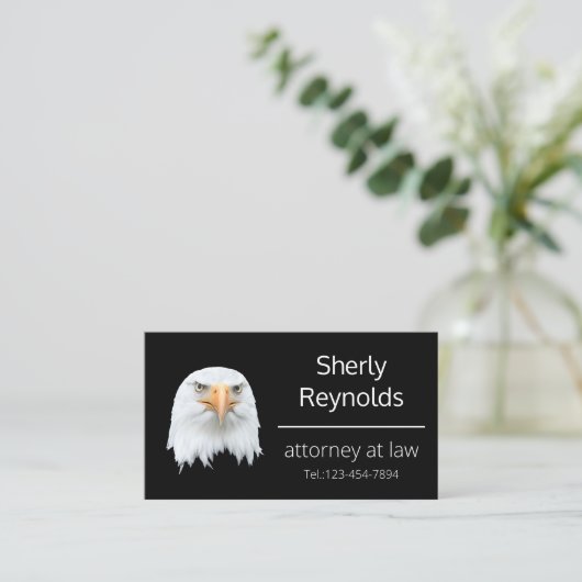Bald Eagleシックなカスタマイズ可能 名刺 (スタンド正面)
