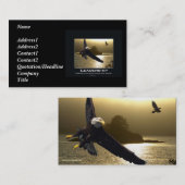 Bald Eagleビジネスやる気を起こさせるカード 名刺 (正面/裏面)