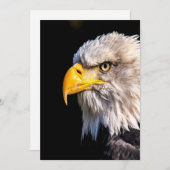 Bald Eagleプロファイ空白のルノートカード サンキューカード (正面/裏面)