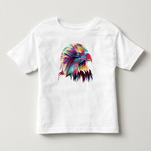 Bald Eagle幾何学的プリズムデザイン-80590 トドラーTシャツ (正面)