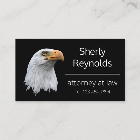 Bald Eagle素敵でシックなカスタマイズ可能 名刺 (正面)