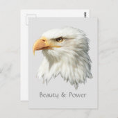 Bald Eagle美しいとパワーカスタマイズ ポストカード (正面/裏面)