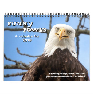 Bald Eagle おもしろい Fowls鳥写真2025 カレンダー