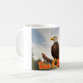 Bald Eagle：自由の象徴 コーヒーマグカップ (正面左)