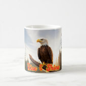 Bald Eagle：自由の象徴 コーヒーマグカップ (中央)