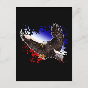 Bald Eagle – 赤、白、青 ポストカード