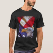 Bald Eagle 4th of July Christmas American Flag Cou Tシャツ (正面)