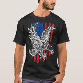 Bald Eagle 4th of July Christmas American Flag Cou Tシャツ (正面)