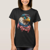 Bald Eagle 4th of July Christmas American Flag Of  Tシャツ (正面)