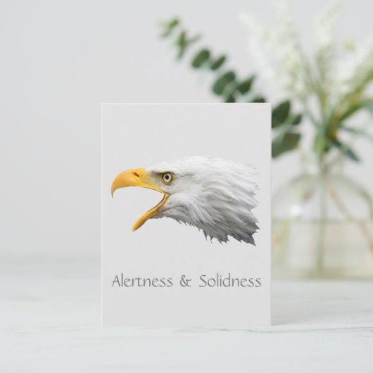 Bald Eagle Alertness & Solidnessカスタマイズ ポストカード (スタンド正面)