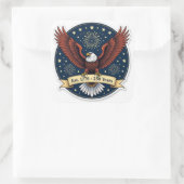 Bald eagle America 250th artwork スクエアシール (バッグ)
