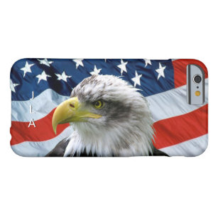 Bald Eagle American Flag Monogram iPhone 6ケース Barely There iPhone 6 ケース