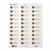 Bald Eagle American Flag Return Address Label ラベル (フルシート)