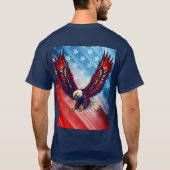 Bald Eagle American Patriots Tシャツ (裏面)