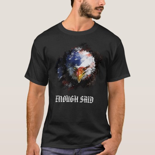 *~* Bald Eagle American USAフラグ赤白青 Tシャツ (正面)
