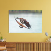 Bald Eagle and Goose Nature Wildlife Fine Art キャンバスプリント (インサイチュ (リビング))