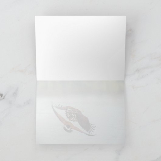 Bald Eagle and Goose Wildlife Blank シーズンカード (内部)