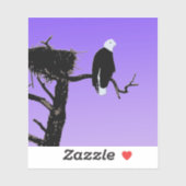 Bald Eagle at Sunset -オリジナルワイルドライフアート シール (シート)