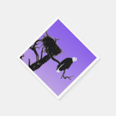 Bald Eagle at Sunset -オリジナルワイルドライフアート スタンダードカクテルナプキン (角)