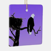 Bald Eagle at Sunset -オリジナルワイルドライフアート セラミックオーナメント (右)