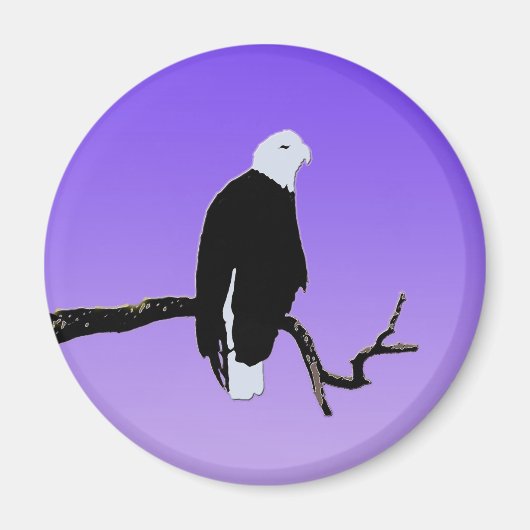 Bald Eagle at Sunset -オリジナルワイルドライフアート マグネット (正面)