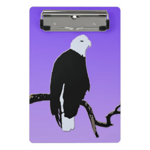 Bald Eagle at Sunset -オリジナルワイルドライフアート ミニクリップボード