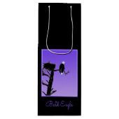 Bald Eagle at Sunset -オリジナルワイルドライフアート ワインギフトバッグ (正面)