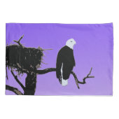 Bald Eagle at Sunset -オリジナルワイルドライフアート 枕カバー (裏面)